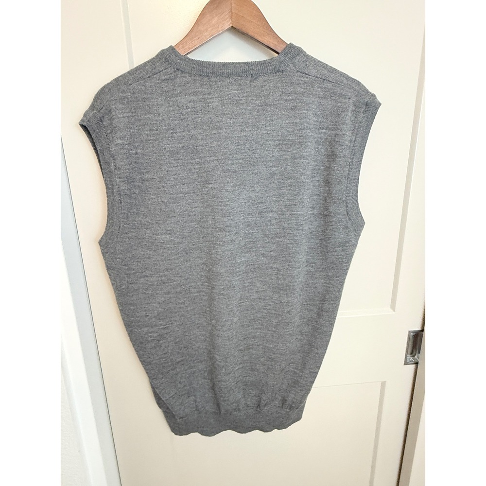 Monte‎ Carlo Magna Wool Gray V-Neck Sweater Vest Size 42